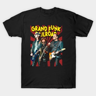 Rockin' the Railroad Grand Funk Fanatic Rock 'n' Roll Fashion T-Shirt